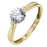 Compare Prices : Ernest Jones Gold Zirconia Solitaire Ring