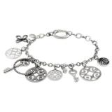 Compare Prices : Fossil Silver Charm Bracelet