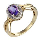 Compare Prices : H Samuel Gold Amethyst Ring