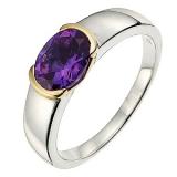 Compare Prices : H Samuel Silver Amethyst Ring