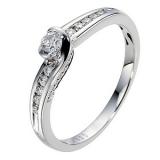 Compare Prices : H Samuel Silver Diamond Solitaire Ring