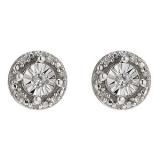 Compare Prices : H Samuel Silver Diamond Stud Earrings