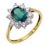 Compare Prices : H Samuel Silver Emerald Ring