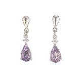 Compare Prices : H Samuel White Gold Amethyst Earrings