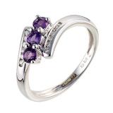 Compare Prices : H Samuel White Gold Amethyst Ring